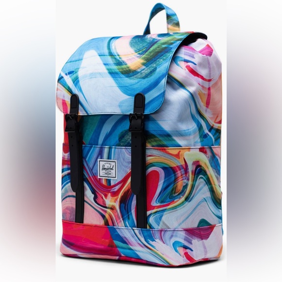NEW Herschel Supply
Retreat 15L Small Backpack Paint Pour Multi-Holds 13” Laptop - Picture 11 of 12